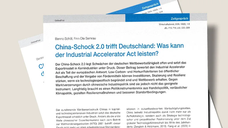 China-Schock 2.0 trifft Deutschland: Was kann der Industrial Accelerator Act leisten?